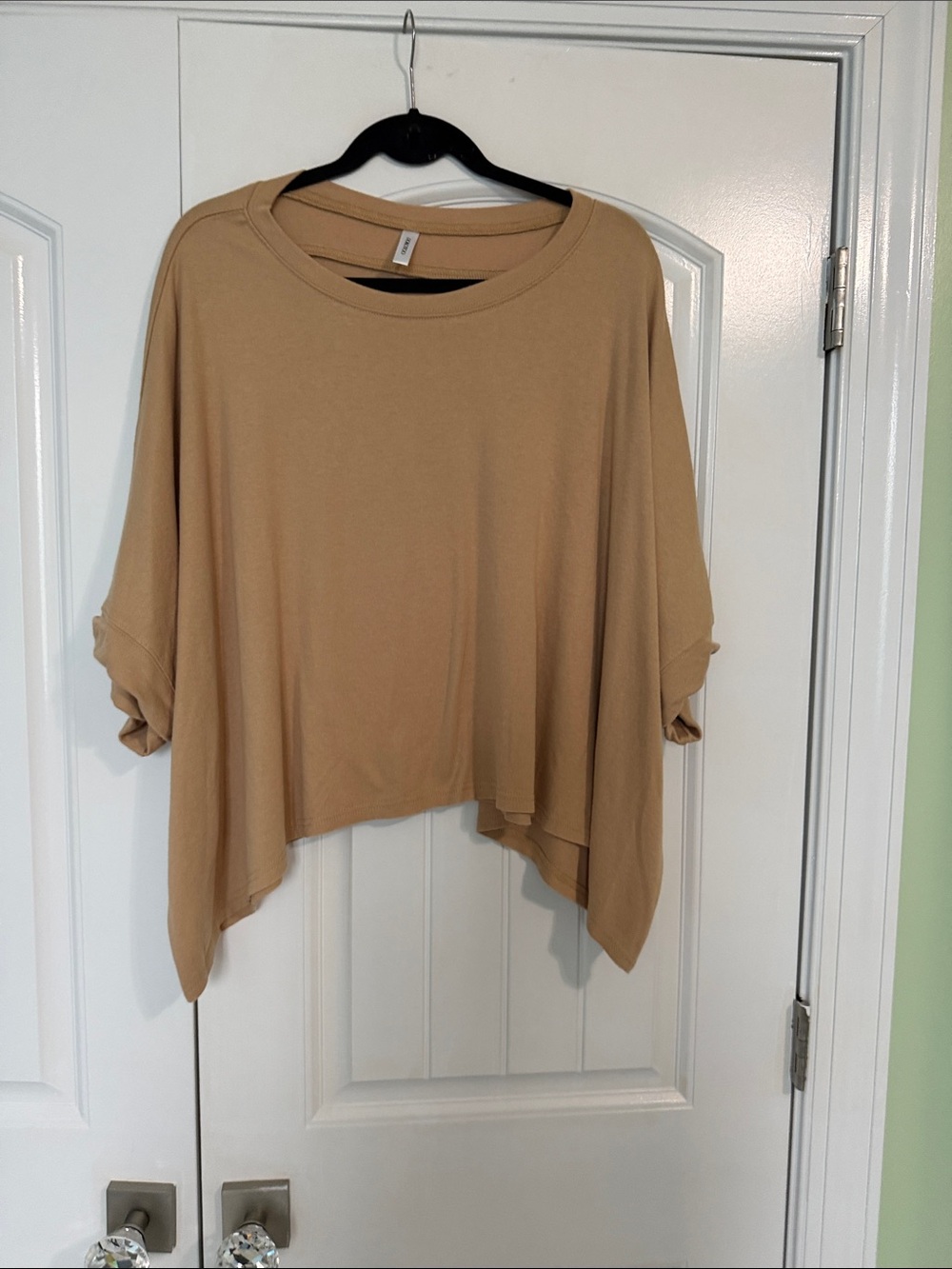 Oversized Boxy Tunic Top in Camel